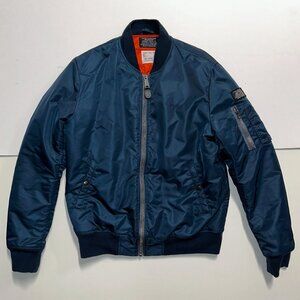 Schott NYC Army Type U Bomber Jacket LARGE Navy